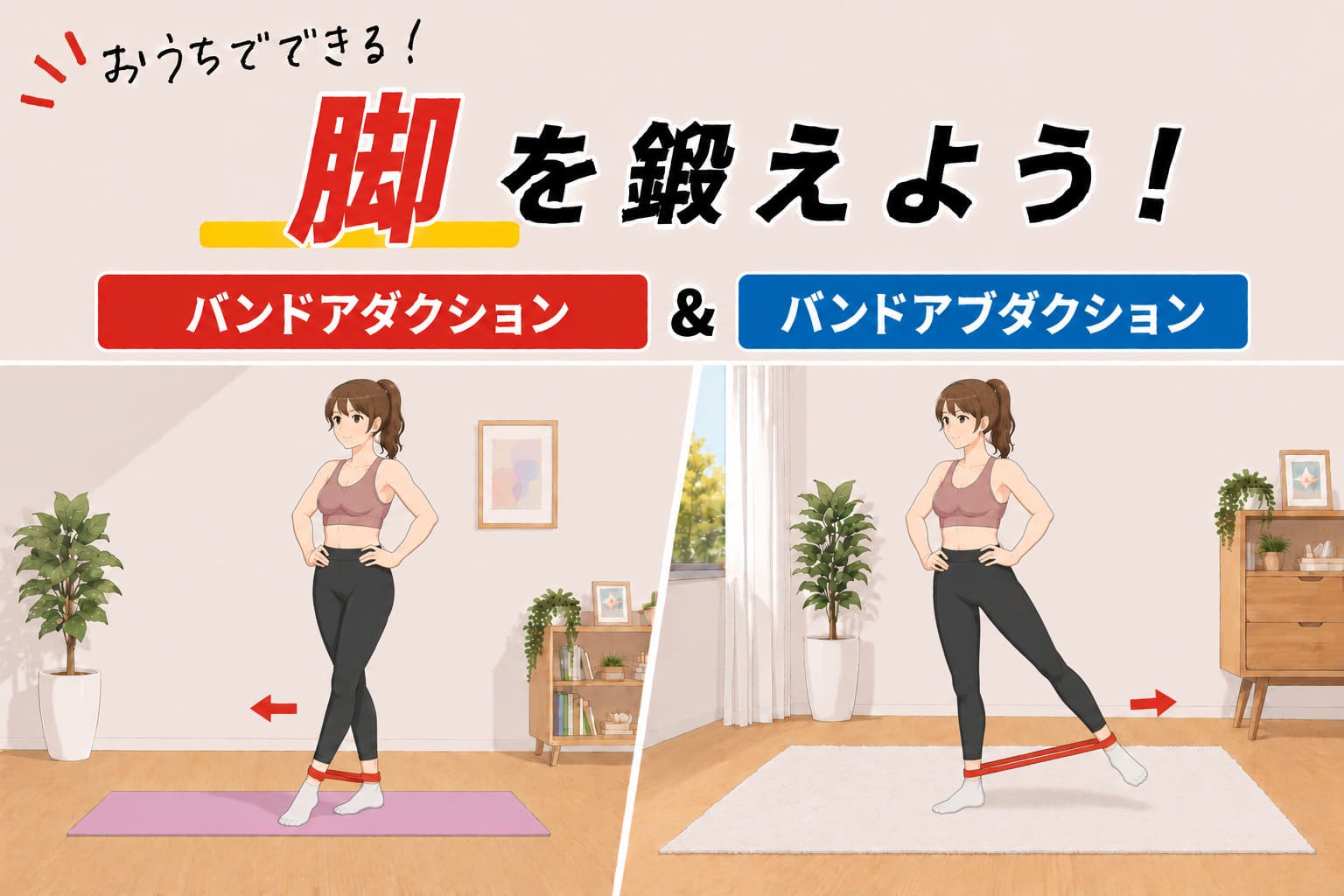 自宅でもできる！バンドアダクションとバンドアブダクション